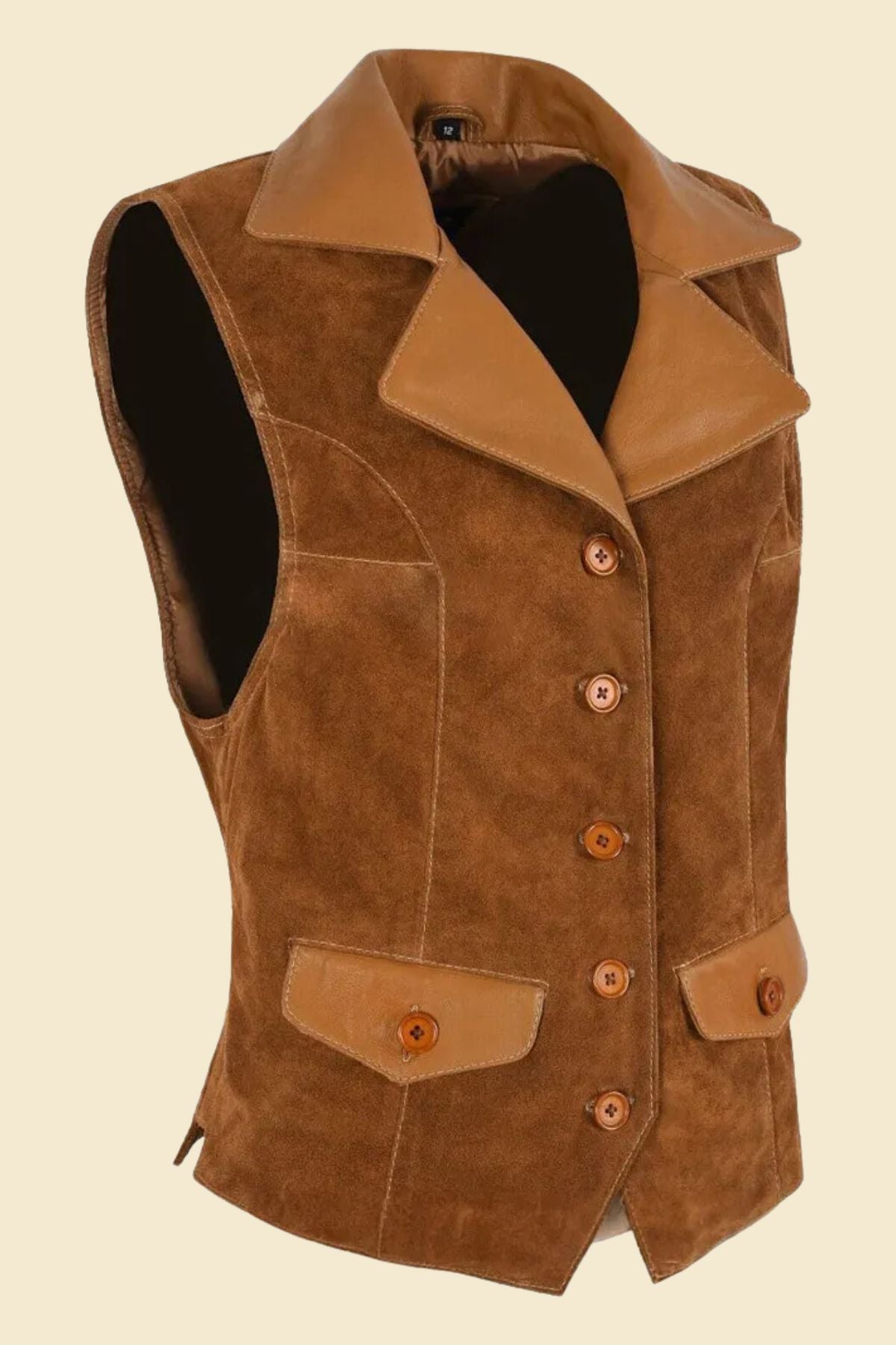 Women Brown Suede Western Vest Cowgirl Style