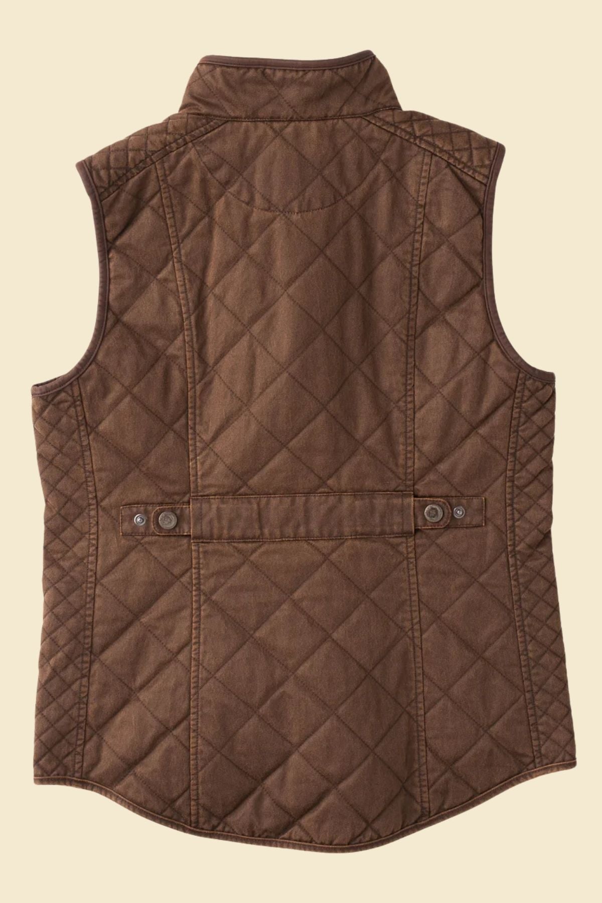 ladies leather quilted waistcoat